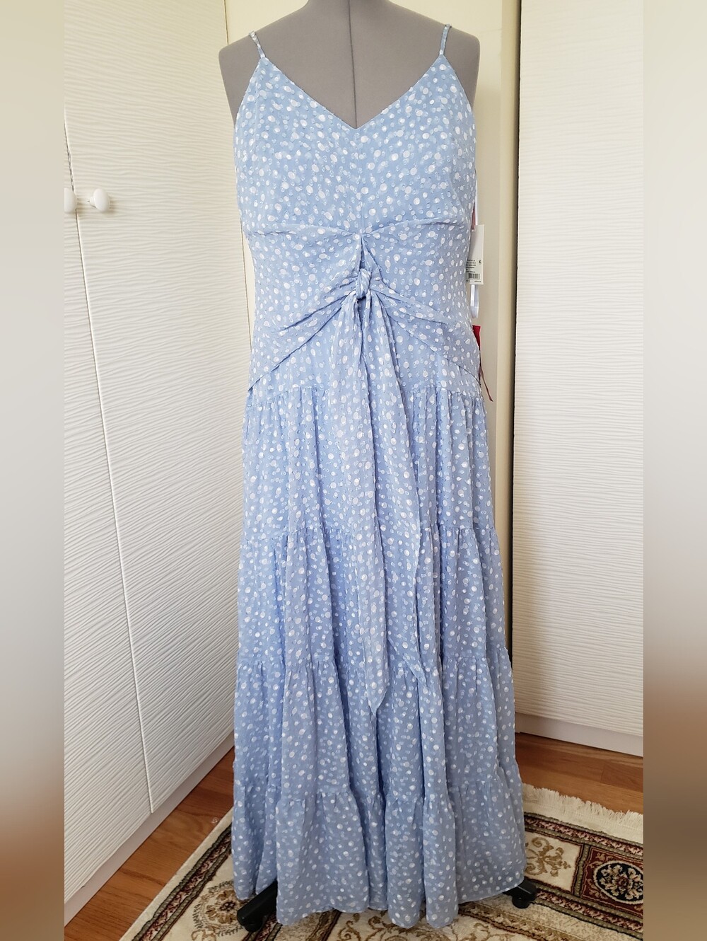 Alex Marie Periwinkle & White Hannah Dress Size 16 NWT